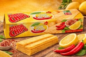 Mega Potato Chips with Lemon and Chili Taste 50g