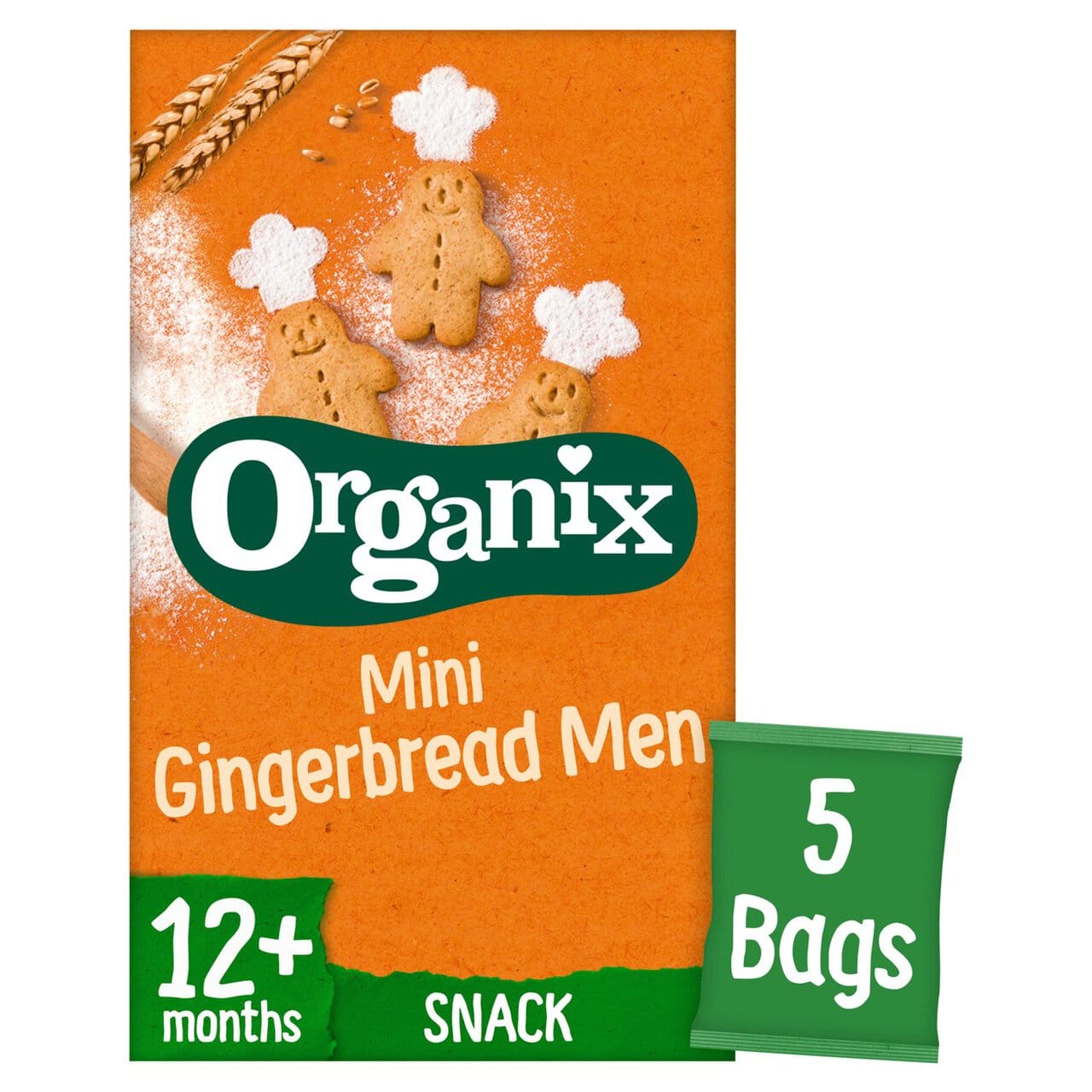 Πολυσυσκευασία Μπισκότα Ολικής Mini Gingerbread +12μ (5x20γρ)