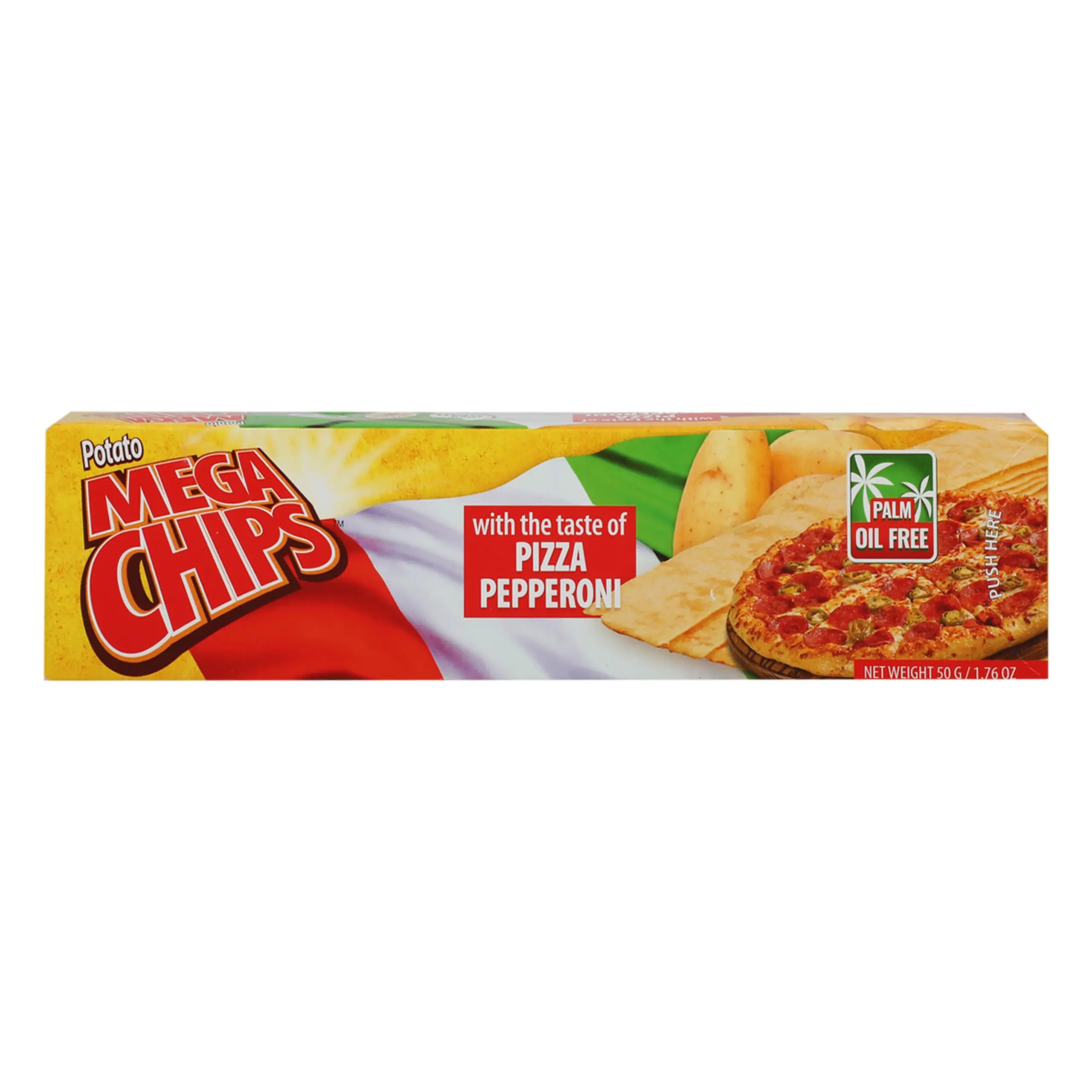 Mega Potato Chips with Pizza Pepperoni Taste 50g