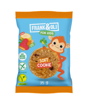 Frank and Oli For Kids Soft Cookie Almond Paste, Strawberry and Banana 35g