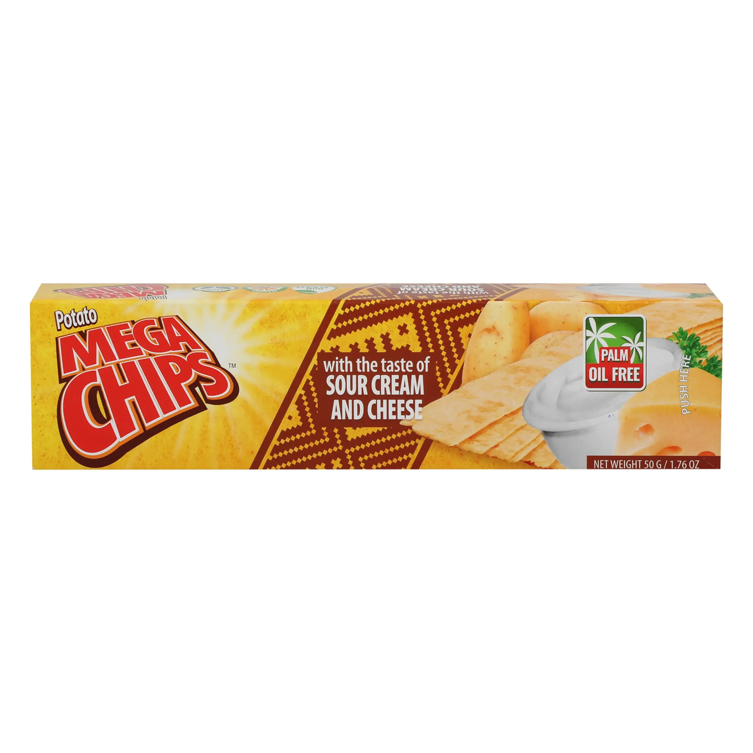 Mega Potato Chips with Sour Cream and Cheese Taste 50g
