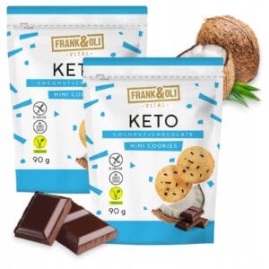 Frank and Oli Mini Cookies Keto Vegan Coconut and Chocolate 90g