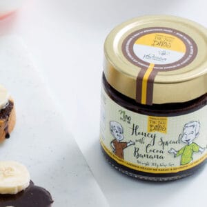Άλειμμα μελιού με κακάο και μπανάνα 300gr – The Bee Bros