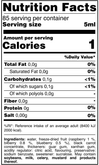 SYRUP FOREST FRUITS 0% 425ml