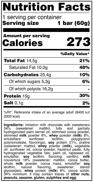 BarPro Milky Chocolate 60g