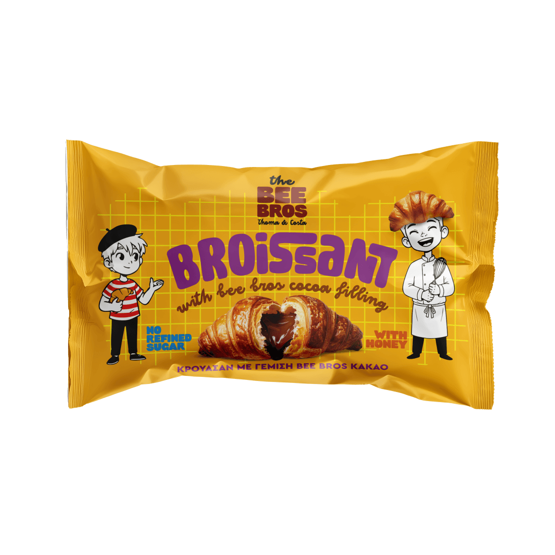 BROISSANT ΚΡΟΥΑΣΑΝ ΜΕ ΓΕΜΙΣΗ ΚΡΕΜΑ ΚΑΚΑΟ 252g (6x42g) - 42gr