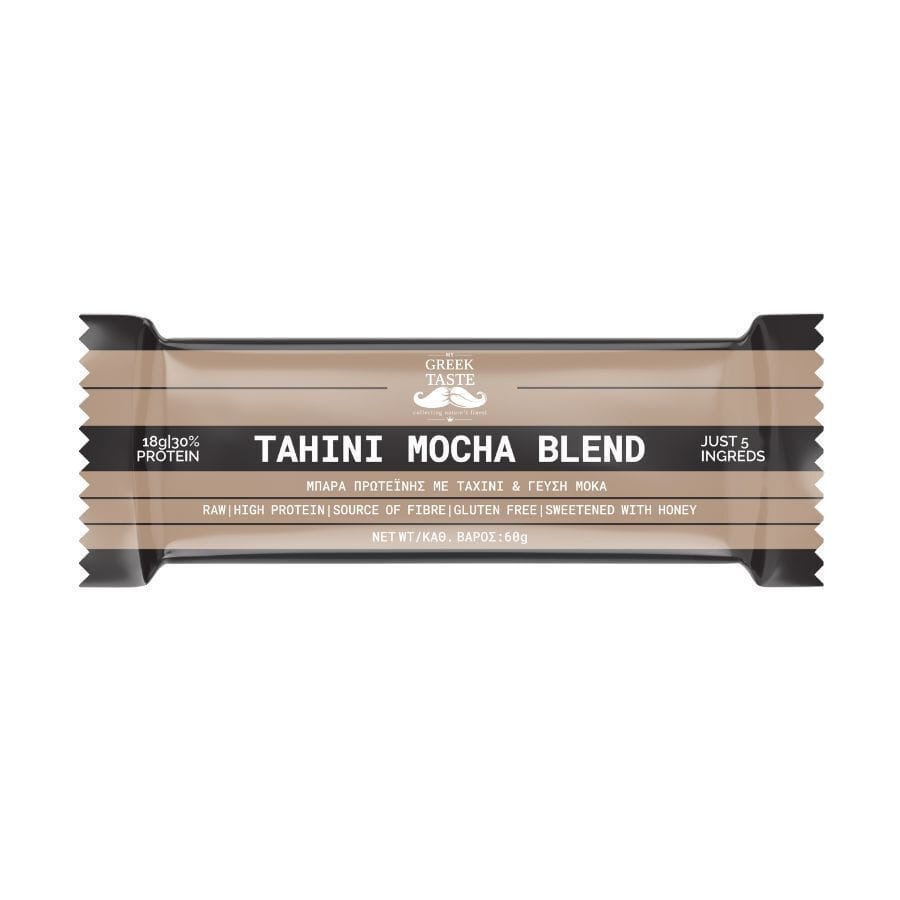 Tahini Mocha Blend Premium Raw Μπάρα Πρωτεΐνης 30% 60gr