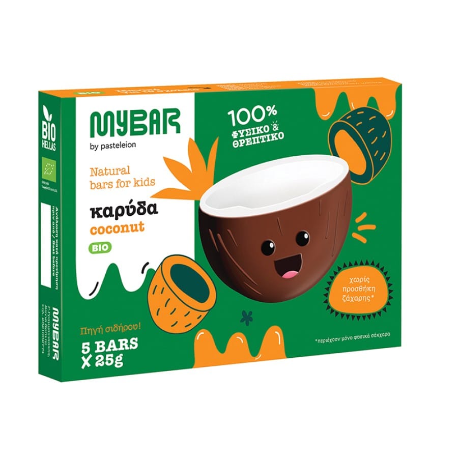 MY BAR Kids Coconut Μπάρες Καρύδας 125gr (5x25gr)