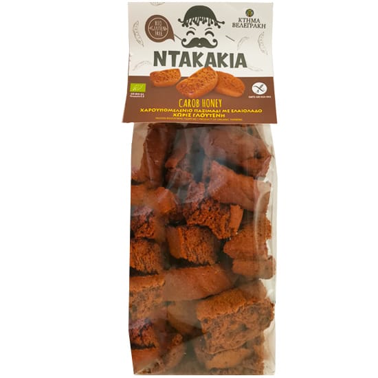 Ντακάκια με Χαρουπόμελο και Ελαιόλαδο - Xωρίς Γλουτένη 300γρ