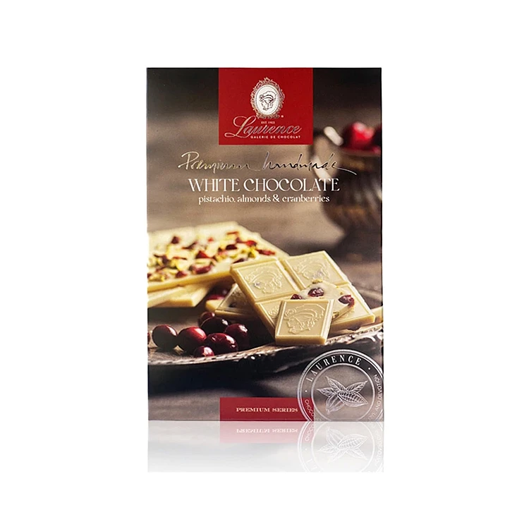 White Chocolate with Pistachio, Almond and Cranberries 85gr