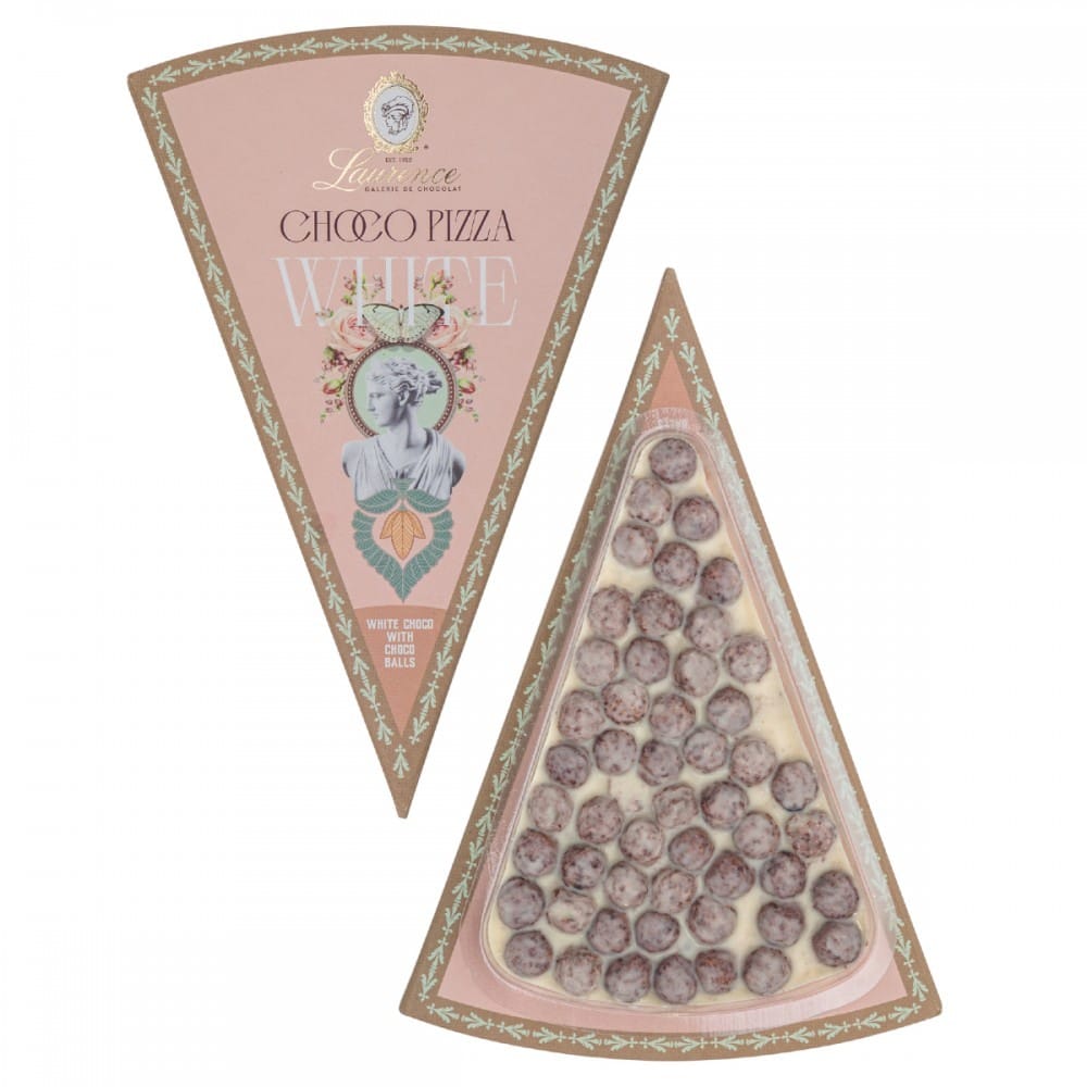 Choco Pizza Λευκή Σοκολάτα με Τραγανά Choco Balls 80gr