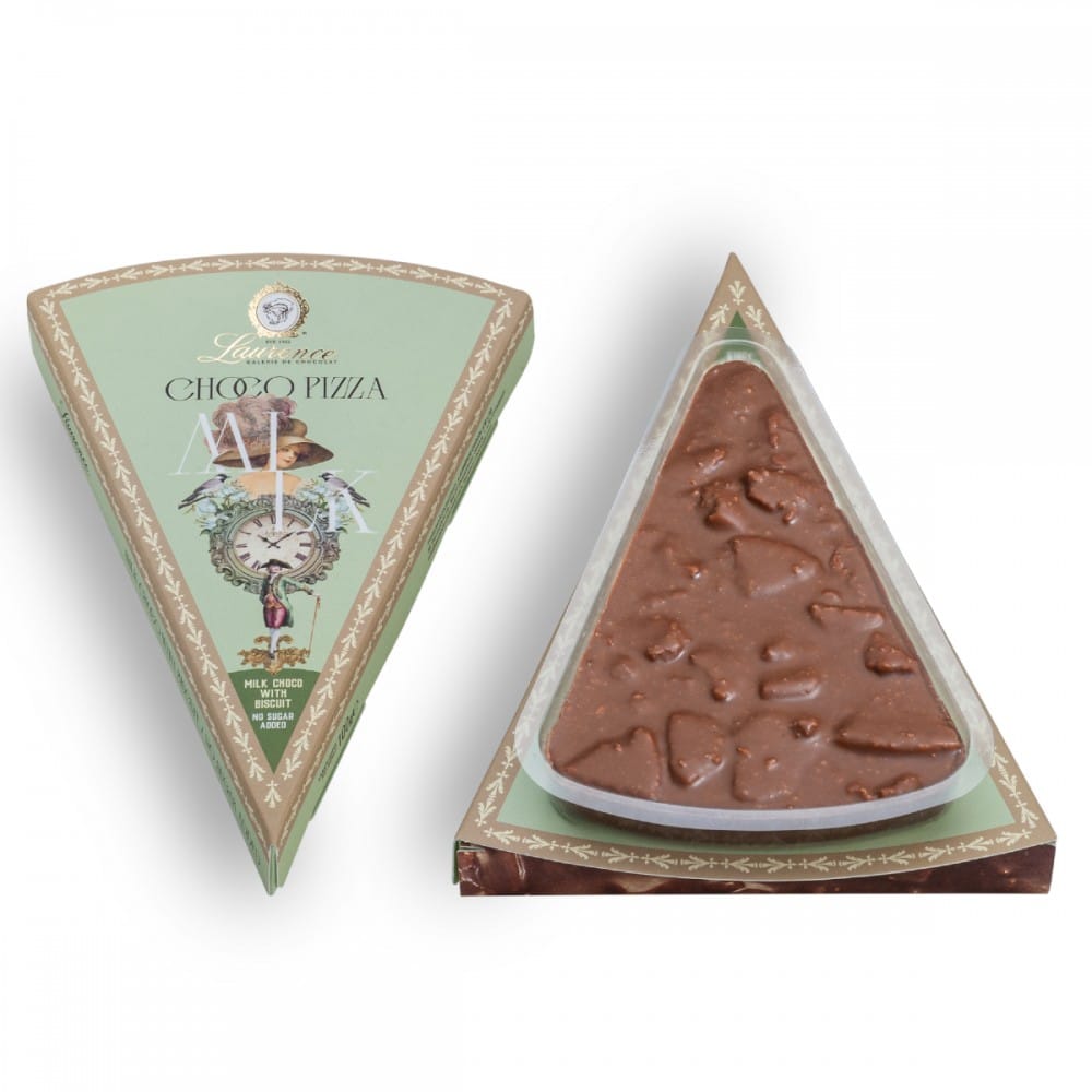 Choco Pizza Σοκολάτα Γάλακτος με Τραγανά Μπισκότα Χωρίς Προσθήκη Ζάχαρης 80gr
